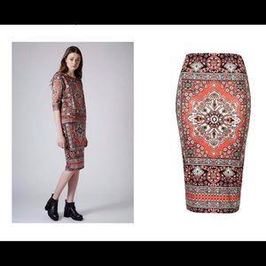 Top Shop kilim Persian rug style skirt SOLD OUT